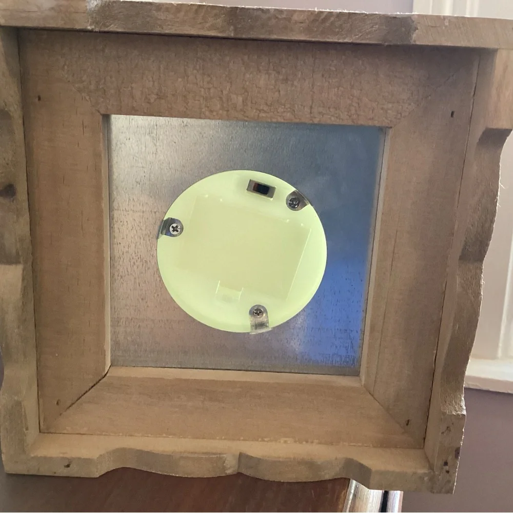 Wooden Lantern with glass panels & door